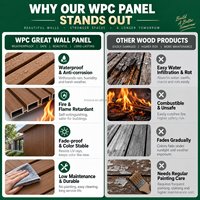 Panneaux muraux en WPC certifiés CE, écologiques, imperméables, ignifuges, classe B1, garantie 5 ans, directement de l'usine, 219x26x2900mm