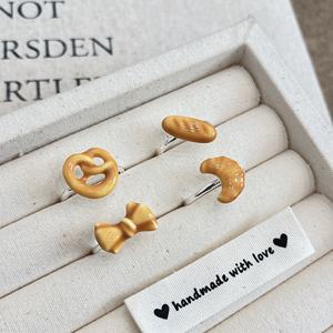 Otoño e Invierno 5cm lindo gato <span class=keywords><strong>de</strong></span> dibujos animados anillo nicho diseño <span class=keywords><strong>dulce</strong></span> estilo fiesta conjunto caramelo <span class=keywords><strong>pan</strong></span> inspirado - Product Image 1