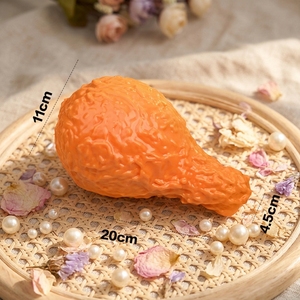 Juguetes Promocionales de Pollo Frito Blandos, Pierna de Pollo Frito de Goma, Juguete Antiestrés para Apretar, Decoración para Cocina y Hogar - Product Image 5
