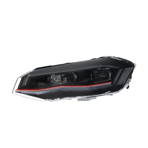 Conjunto de Faros Delanteros LED Modificados de 12V 50W para POLO 19-24, con Luz Diurna LED y Señal de Giro Dinámica - Product Image 1