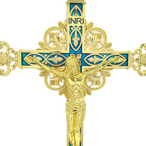 Católica Liga Cruz Crucifixo Jesus Metal Estátuas Antigo Igreja Religiosa Presente Decorativo Apóstolo Casa Carro Ornamento Religioso - Product Image 6