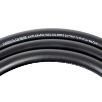 Tuyau de carburant NBR antistatique R<1M/m résistant au diesel/essence pour brûleur de moteur diesel, chaudière et chauffage, diamètres 1/4" 5/16" 3/8" 1/2"
