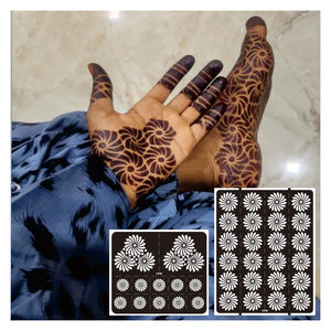 Meilleurs autocollants de tatouage temporaire en PVC pour mariée, motifs simples et uniques de henné Mehndi, pour application sur les mains et les pieds, durent 1 à 7 jours - Product Image 3