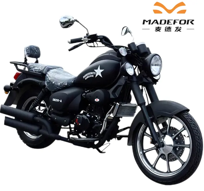 Madefor 250cc Benzine Road Fat Tire Motor Bike Olie Cyclus Groothandel Fiets Street Legal Sportbike Vintage Automatische Motorfietsen