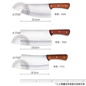 Stainless Steel Cleaver Set 3 Piece Brushed Blade Straight Edge For Meat Bone Cutting Kitchen Use - Product Image 5