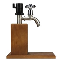 Décanteur d'alcool de vin rustique robinet en bois distributeur de liqueur de whisky fête distributeur de bois de whisky robinet forme distributeur de boissons