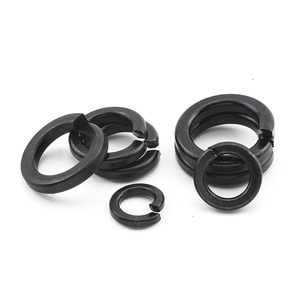 10 pièces/sac Rondelles de verrouillage à ressort en acier inoxydable 304 plaqué zinc noir M2-M8, rondelles élastiques fendues de verrouillage GB94 Grade 6.8 Nindejin - Product Image 4