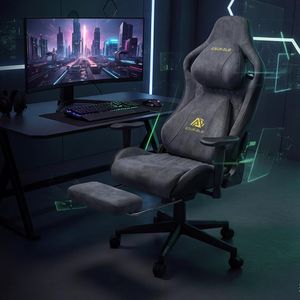 Kaufhof Gaming Sedia Gamer Poltrona, Sedia da Ufficio Ergonomica Traspirante in Tessuto Similpelle, Regolabile Continuamente - Product Image 3