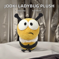 Jooki Série Insectes Coccinelle Peluche Super Douce Brodé Jouet en Peluche pour 14 ans et plus Anti-stress Unisexe