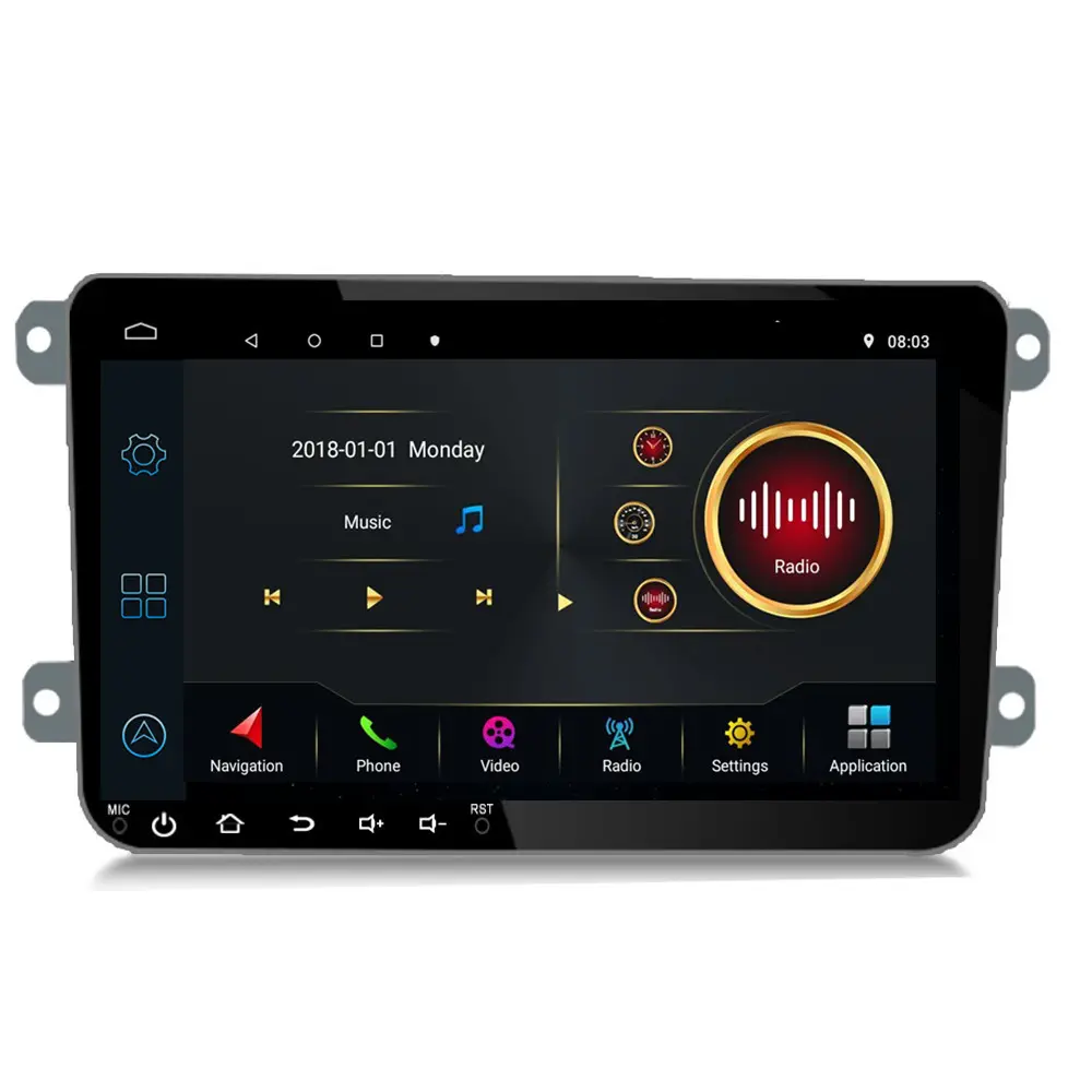 9 pouces full touch radio android 2din avec GPS Navigation Wifi pour stéréo VW/Jetta/Glof/POLO/Passat/Bora/Magotan/Sagitar