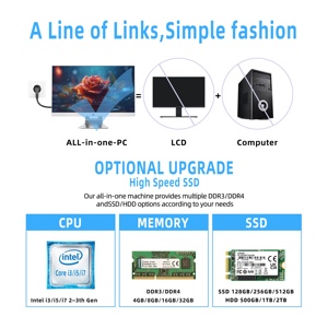 Hot bán 11th Gen Core i5 11500 All-in-One chơi game PC LCD màn hình cảm ứng hiển thị bán buôn phần cứng máy tính - Product Image 4