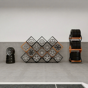 Support de présentation hexagonal combiné pour jantes de vélo et de voiture, anti-corrosion, revêtement poudré, lavable - Product Image 1