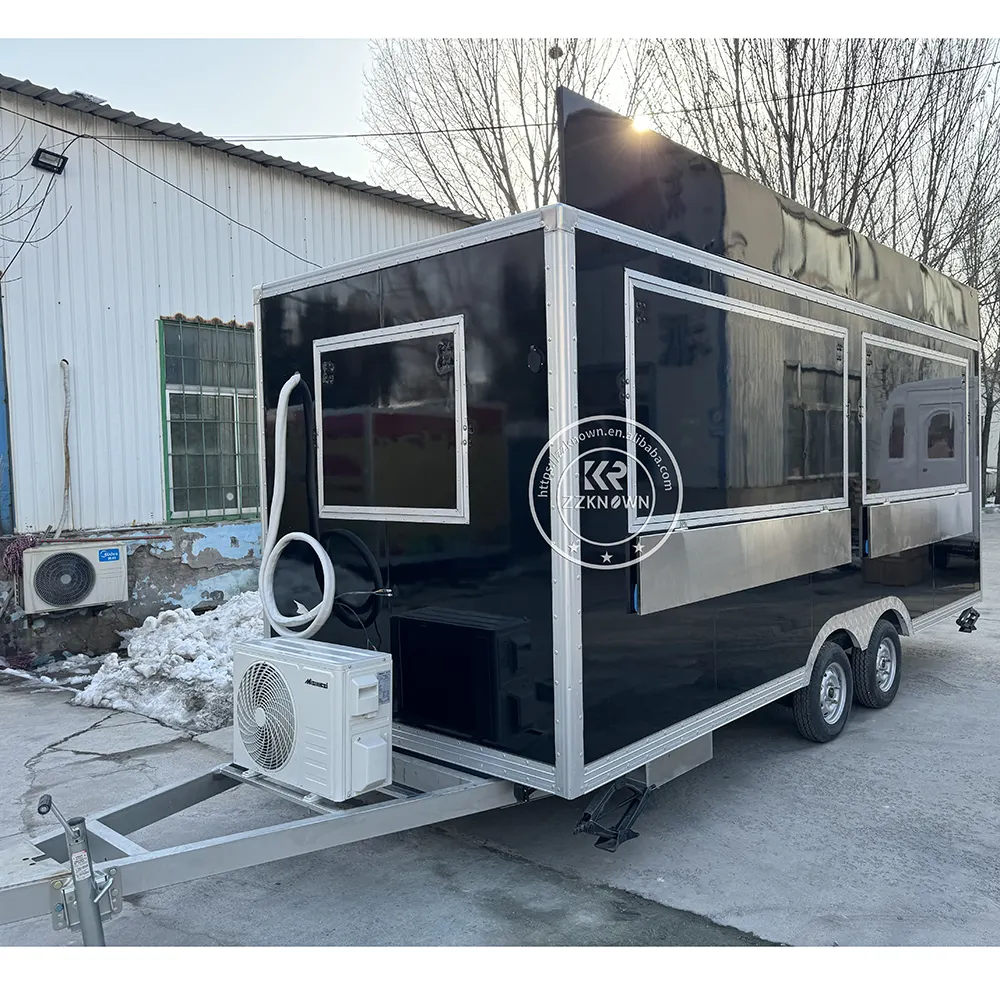 Concession mobile de remorque de restauration rapide approuvée par le DOT Camion de nourriture de remorque de café pour la crème glacée Pancake à vendre