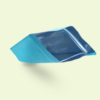 Sac en plastique imprimé noir mat, pochette debout, emballage en papier d'aluminium, sac à fermeture éclair, sacs alimentaires de stockage en Mylar