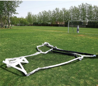 But de football gonflable commercial 7x5 pieds blanc pliable en bâche PVC écologique durable pour entraînement, événement, fête, parc