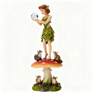 Statuetta Artigianale in Resina Personalizzata - Decorazione <span class=keywords><strong>Fantasia</strong></span> Dea della Luna Incantata e Fata Ornamenti per Interni - Product Image 3