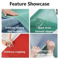 Tapis de drainage creux en PVC en forme de S à découpe arbitraire, antidérapant et imperméable pour piscine et salle de bain