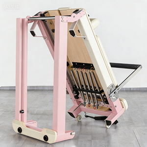 Machine de <span class=keywords><strong>Pilates</strong></span> commerciale rose en aluminium, lit de <span class=keywords><strong>yoga</strong></span> pliable pour <span class=keywords><strong>studio</strong></span> et usage domestique - Product Image 4