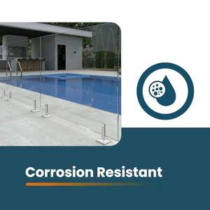 Barandilla <span class=keywords><strong>de</strong></span> Escalera para Exteriores Segura y Elegante, Barandilla <span class=keywords><strong>de</strong></span> Balcón <span class=keywords><strong>de</strong></span> Vidrio sin Marco con Acabado <span class=keywords><strong>de</strong></span> Acero Inoxidable para Casa, Villa, Proyecto - Product Image 2