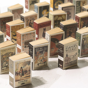 Wholesale Customizable 2023 Custom Cover Hardcover Paper Planners Creative Vintage Matchbox Notepad Tear-Off Mini Notebook