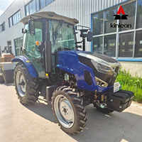 Tracteur agricole KINLEON à moteur diesel YTO, configuration de couleur personnalisable, certifié CE, respectueux de l'environnement, 50HP~100HP, 2WD/4WD
