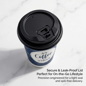 Gobelets à café jetables en papier kraft à double paroi avec logo personnalisé, recyclables, écologiques, pour boissons chaudes à emporter avec couvercles - Product Image 4