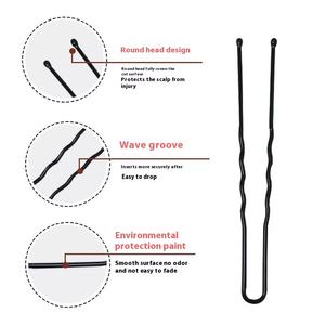 Épingle à cheveux en forme de U noir grand ou petit épais pour une <span class=keywords><strong>coiffure</strong></span> polyvalente - Product Image 4