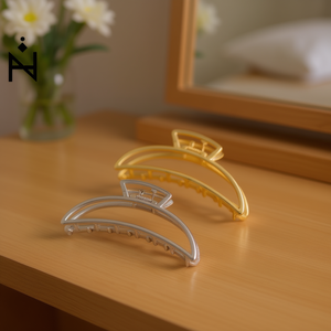 Pince à cheveux Angelina grande taille 11 cm en métal, accessoire pour femme, usage quotidien, style simple, couleur unie, pince à cheveux de haute qualité - Product Image 2