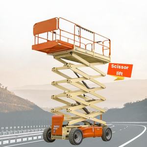 8m 10m 11. Plataforma de trabajo aéreo de tijera móvil eléctrica hidráulica Elevador autopropulsado para limpieza de edificios altos - Product Image 1