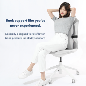 رغوة ذاكرة مريحة للعصب والجلوس قابلة للتعديل مع دعم قطني وسادة تصحيح وضعية الجلوس لمكتب السيارة - Product Image 2