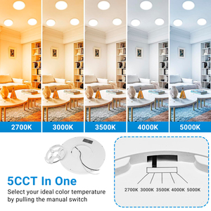 Lámpara de <span class=keywords><strong>Techo</strong></span> LED Empotrada de 9/12/15 Pulgadas, 18W/24W/30W Opcional, Panel Redondo de 5CCT, 2000LM 3000LM 4000LM Ra>80 para Sala de Estar - Product Image 2