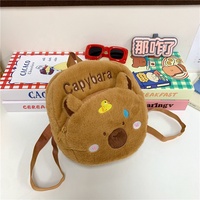 Vente chaude sacs à dos en peluche 23cm mignon sac en peluche charme Capybara sac à dos pour les enfants