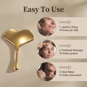 Herramienta de Cuidado de la Piel, Tabla Facial de Guasha, Logotipo Personalizado, Rodillo Metálico para Masaje Ocular, Lifting Facial en V, Gua Sha de Acero Inoxidable - Product Image 3