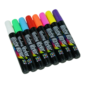 GREEN SPRING Set di 12 <span class=keywords><strong>Pennarelli</strong></span> a Gesso Liquido a 8 Colori, Cancellabili a Secco e a Umido, Personalizzabili, Non Tossici, con Punta in Feltro Jumbo e Pennello Piatto da 6mm - Product Image 4