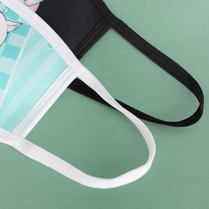 قناع قماشي مخصص مطبوع بالفم قابل للغسل ماسكاريلا قناع وجه قطني أسود قناع وجه مخصص مع شعار - Product Image 5