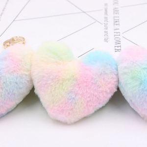 Llavero de Peluche en Forma de Corazón, Colorido, Personalizado, Bonito y Moderno, Colgante para Bolso, Regalo para Mujer, Venta al Por Mayor - Product Image 3