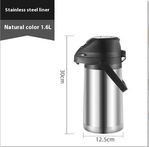 <span class=keywords><strong>Thermos</strong></span> à pression d'air intégré 2L en acier inoxydable Bouteille d'eau chaude sous vide pour usage professionnel et domestique Cadeau de voiture de style presse - Product Image 6
