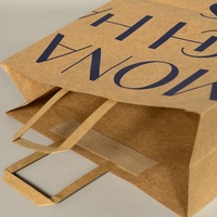 Vente en gros de sacs en papier kraft sacs d'emballage alimentaire à emporter avec poignée paquet brun avec votre propre logo