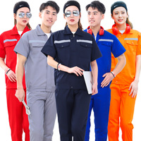 Tenue de Travail Unisexe à Manches Courtes avec Bande Réfléchissante pour Usine, Logistique et Garage – Uniforme Professionnel Tendance