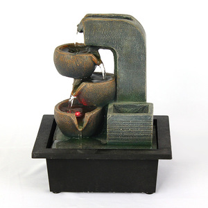 น้ำพุจิ๋วงานฝีมือชุนซาน 110-230V ของตกแต่งภายในบ้าน สำนักงาน ของขวัญเสริมฮวงจุ้ย - Product Image 1