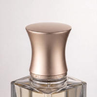 Capsules de flacons de parfum en acier inoxydable usinées CNC de haute qualité, finition chrome mat de luxe, en alliage de zinc écologique