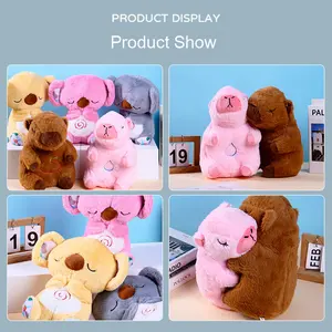 Koala Capibala apaisant poupée de couchage nouveau-né enfants compagnon respirant ours jouet PP coton remplissage brodé en peluche matériel - Product Image 2