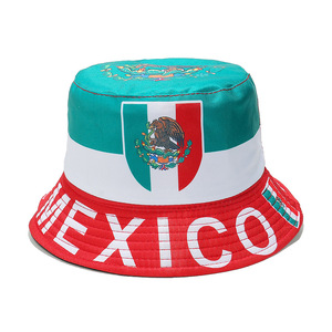 Gorra de Pescador con Bandera Nacional de Poliéster Resistente para Fanáticos de los Deportes, Animadores de Estados Unidos, Canadá y México en el Mundial de Fútbol 2026 - Product Image 2