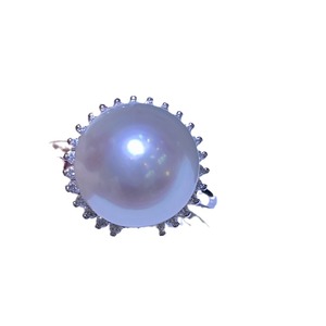 Nouvelle bague en argent pur S925 avec perle à lumière froide, similaire à la perle blanche australienne, design à bouche mobile, fabrication fine - Product Image 5