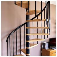 Escalier flottant moderne Prima Premium avec garde-corps en verre courbé pour rénovation intérieure, maison et immeuble de bureaux