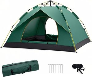 Carpa de Camping para Exteriores, Impermeable, Resistente al Viento, Plegable, Totalmente Automática, de Tela Oxford de Poliéster, de Una Habitación, para 3-4 Personas - Product Image 1