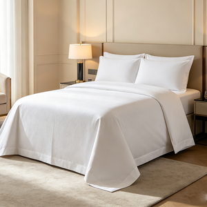 Ensemble de draps d'hôtel 100% coton <span class=keywords><strong>percale</strong></span> respirant, blanc, vente en gros pour l'hôtellerie et les spas - Product Image 1