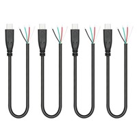 Cable USB C a 4 pines con cable desnudo 22AWG 5V 3A, tipo Pigtail, para bricolaje, reparación y reemplazo, 0.25M 1M 2M
