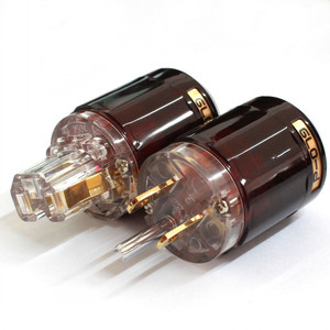 Oyaide <strong>C</strong>-079 <strong>P</strong>-079 HIFI DIY Audio Connector 24k Gold Plated PVC <strong>Electrical</strong> Plug Adapter US Power Socket Female-Male 15A IP11 - Product Image 2