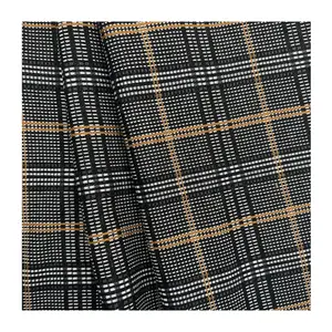 Wholesale Super Soft Eco-Friendly Span Check Jacquard Sportswear Tweed Boucle tr Spandex Yarn Dyed Knitted Jacquard Fabric